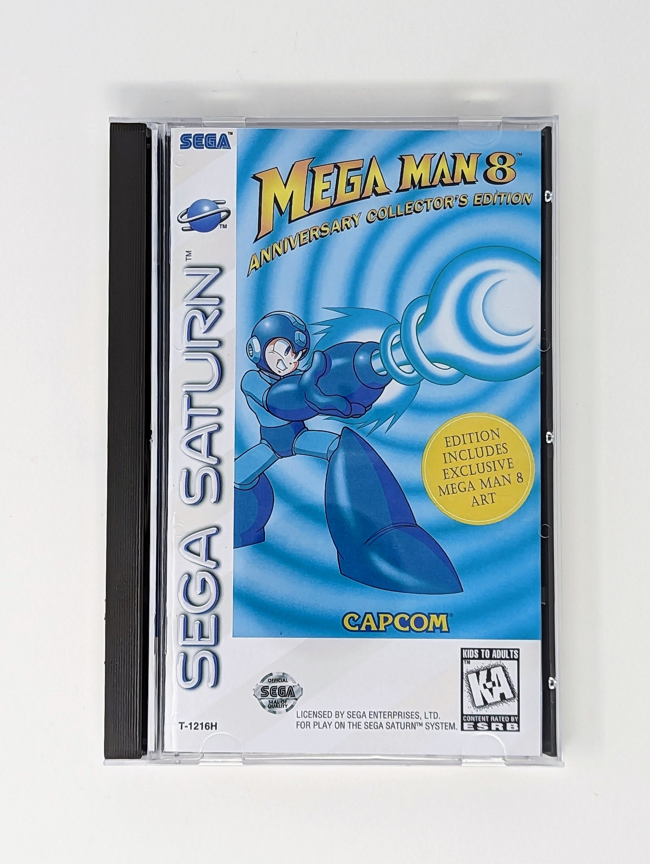 Megaman 8 - Sega Saturn Reproduction Game + Longbox, Sponge