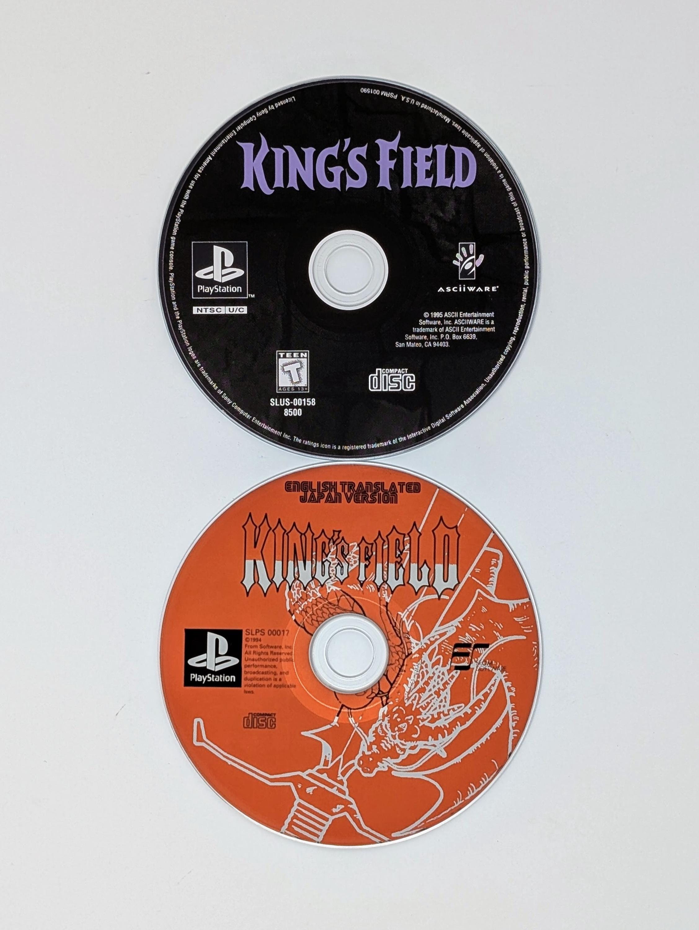 Kings Field 1 and 2 Playstation Reproduction Game + Longbox