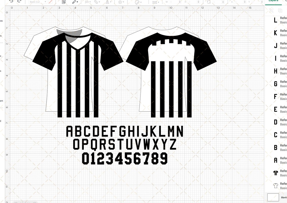 Referee Print Pattern Referee Jersey Svg Png Pdf Dxf Eps, Referee Print File, Referee Cut ...