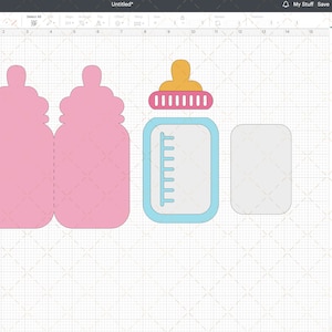 Baby Bottle Card Svg, Baby Shower Card svg, Baby Shower Prize, Baby Shower Greeting Card, New Baby Card svg, Baby Bottle Cut File Bottle svg image 2