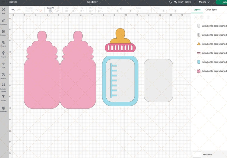 Baby Bottle Card Svg, Baby Shower Card svg, Baby Shower Prize, Baby Shower Greeting Card, New Baby Card svg, Baby Bottle Cut File Bottle svg image 2