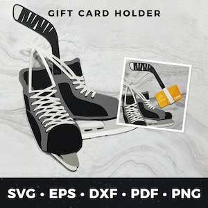Porta-cartão-presente de hóquei svg, Porta-cartão-presente de hóquei svg, Cartão de treinador de hóquei faça você mesmo, Cartão de hóquei faça você mesmo, Hóquei SVG, Patins de hóquei svg, Amante de hóquei
