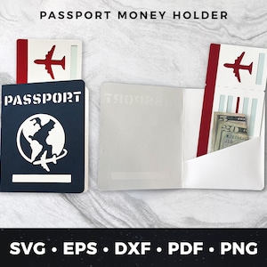 Porta-moedas para passaporte svg, Cartão de passaporte faça você mesmo, Porta-moedas para viagem, Arquivo de corte para passaporte, Arquivo de corte para viagem, Porta-moedas para agente de viagens svg