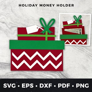 Christmas Present Money Holder svg, Christmas Money Holder svg, Holiday Money Holder svg, Christmas Money Gift Cut File, Christmas Money svg