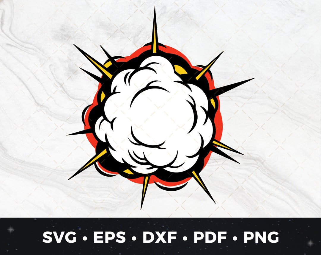 Comic Book Explosion SVG, Comic Book Graphic, Explosion Download, Cloud ...