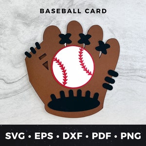 Modello di biglietto di compleanno per baseball, biglietto di compleanno per fuoricampo, compleanno per baseball, amante dello sport, compleanno dell'allenatore, Little League, biglietto di baseball in formato svg