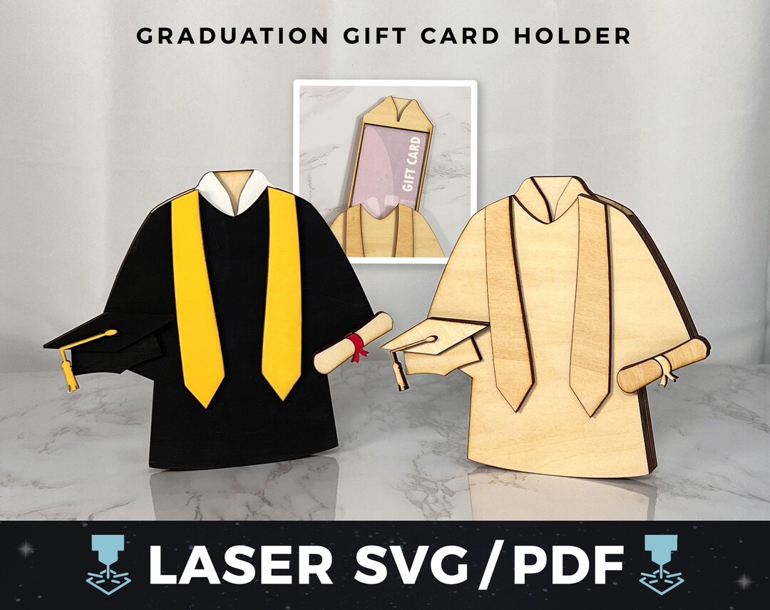 Graduation Gift Card Holder SVG Laser Cut Wood Gift Card Holder ...