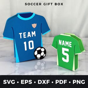 Soccer Jersey Favor Box svg, Soccer Gift Box svg, Soccer Team Gift Boxes, DIY Soccer Favor Box, Coach Gift box svg, Soccer Banquet Favor