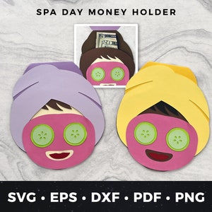 Porte-monnaie spa SVG, Svg journée de spa, porte-monnaie fête des mères, bricolage carte fête des mères, carte pour maman svg, porte-monnaie spa svg, anniversaire spa