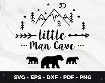Cartello Decorativo Da Parete In Legno Little Man Cave: Scritta Buffalo Rosso E Nero, Motivo Avventura Nel Bosco 28x20 Cm Per Camera Ragazzi - 2