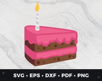 Piece of Cake svg, Birthday Cake svg, Cake svg, Cake Vector, Cake Clipart, Birthday Cake Clip Art Birthday Cake Cut File Birthday Wishes svg