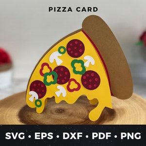 Pizza Card Template svg, Pizza svg, Pizza Birthday Card, Pizza Card Download, Pizza Card for Dad, Pizza Cut File, Pizza Lover Card
