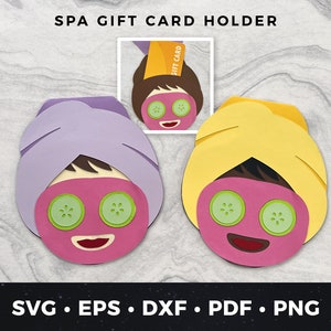 Spa Geschenk Kartenhalter SVG, Spa Day SVG, Muttertagsgeschenk Kartenhalter, DIY Muttertagskarte, Karte für Mama svg, Spa Geschenkkarte svg, Spa Geburtstag