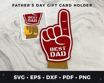 Father's Day Gift Card Holder svg, Number 1 Dad Card svg, Father's Day Card svg, Dad Gift svg, Best Dad Ever svg, Best Dad Ever Card svg