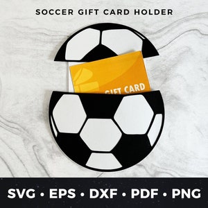 Porte-carte cadeau football Svg, cadeau entraîneur de football bricolage, carte de fan de football, cadeau pour amateur de sport, bricolage football fichier coupe, fichier Cricut svg football