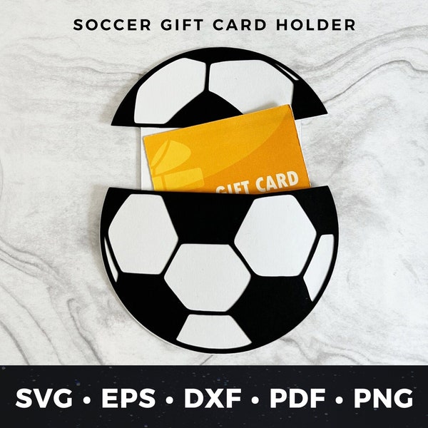 Soccer Gift Card Holder Svg, DIY Soccer Coach Gift, Soccer Fan Card, Sports Lover Gift, DIY Soccer Cut File, Soccer svg Cricut File