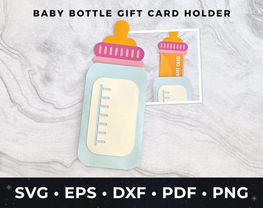 Baby Bottle Gift Card Holder Svg Baby Shower Svg Baby Shower - Etsy