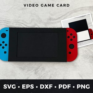 Cartão de aniversário de videogame svg, Cartão de aniversário do Switch svg, Arquivo de corte do Switch, Cartão de aniversário do jogador svg, Cartão de videogame DIY svg, Videogame svg