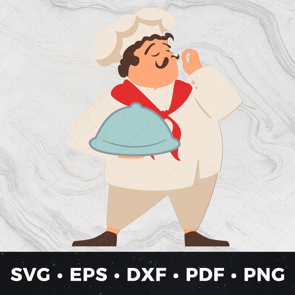 Chef svg, Chef Clipart, Chef Cut File, Cute Chef Vector, Restaurant svg, Cook svg, Personal Chef svg, Food svg, Chef png, Italian Cook svg