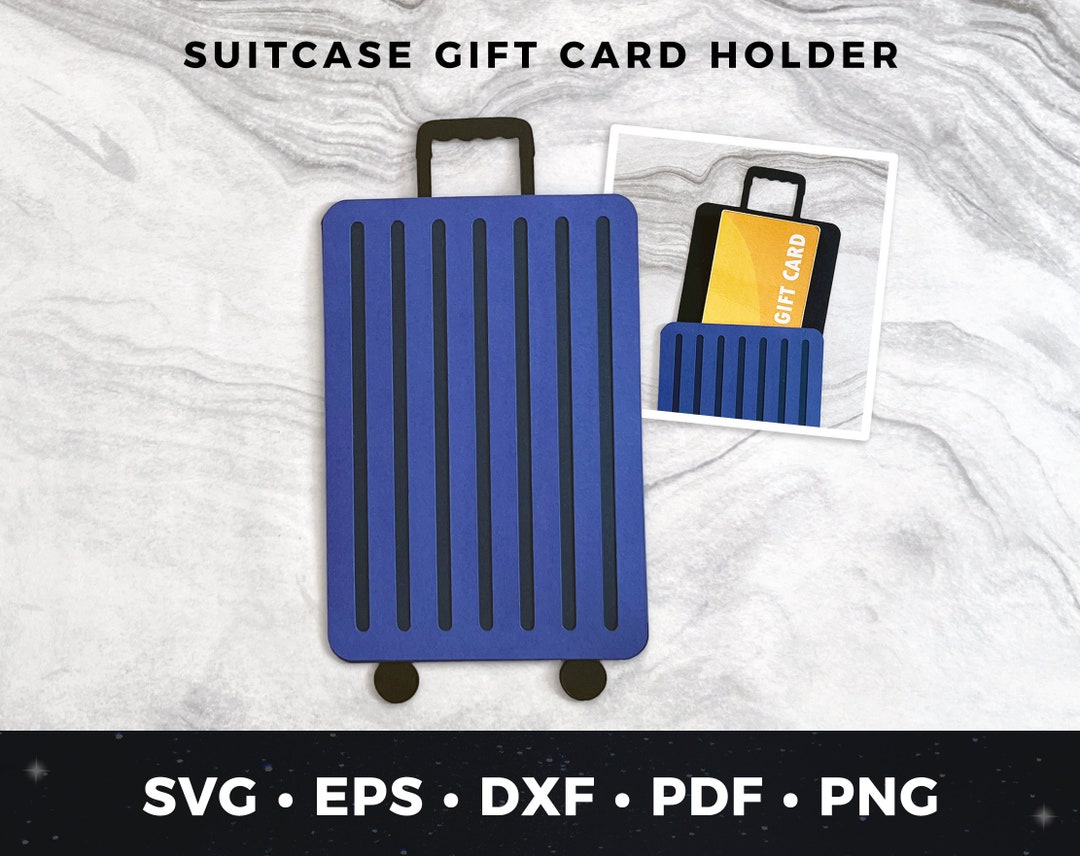 Travel Gift Card Holder Svg, Suitcase Gift Card Svg, Bag Svg, Suitcase