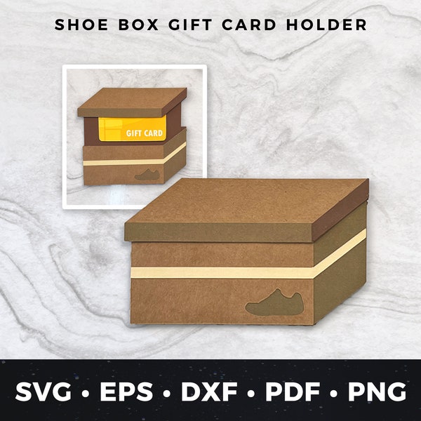 Shoe Box Gift Card Holder svg, Sneaker Money Holder svg,  DIY Shoe Lover Gift, Shoe Gift Card SVG Cut File, Men's Shoe Gift, Women Shoe pdf