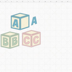 Baby Blocks svg, Bauklotz png, Baby Spielzeug pdf, Baby Blocks Schnittdatei, Baby Blocks Druckdatei, ABC Blocks Clipart Grafik eps png dxf Bild 2