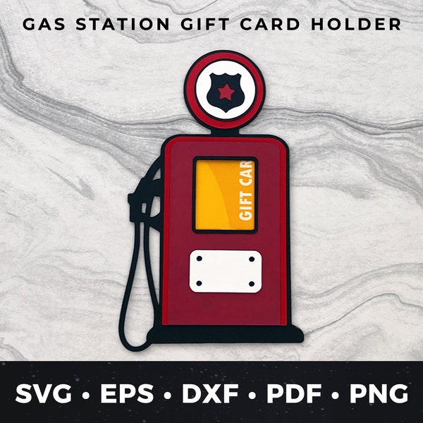 Retro Gas Station Gift Card Holder svg, Vintage Gas Station Gift Card Holder svg, Gas Gift Card Holder, Gas Gift svg, Fuel Gift Card svg