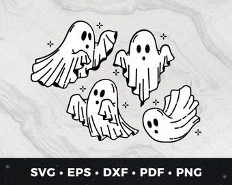 Ghost SVG, Halloween svg, Ghosts svg, Ghost svg bundle, Ghost Clipart, Cute ghost cut files, Halloween ghost Design Clipart Digital Download
