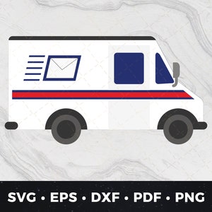 Delivery Truck svg, Delivery Driver svg, Delivery Cut File, Mail Carrier Cut File, USPS Inspired truck svg, USPS svg, Delivery Clipart