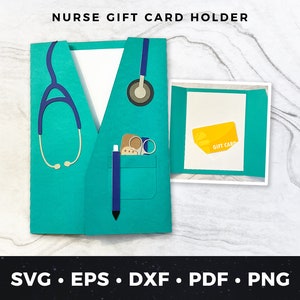 Krankenschwester Geschenkkartenhalter, Krankenschwester Wertschätzung Geschenk svg, Krankenschwestern Woche svg, Pflegekarte, Pflegegeldhalter, Krankenschwester Dankeskarte pdf png eps