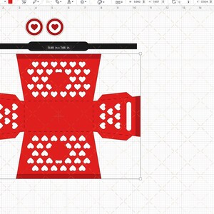 Mini Heart Shopping Basket SVG, 3D Paper Shopping Basket, DIY Valentine’s Day Basket, Cute Paper Basket, Love Basket SVG, Valentine Favor image 2