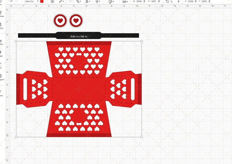 Mini Heart Shopping Basket SVG, 3D Paper Shopping Basket, DIY Valentine’s Day Basket, Cute Paper Basket, Love Basket SVG, Valentine Favor image 2