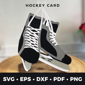 Carte de hockey Svg, carte d'entraîneur de hockey bricolage, carte d'amateur de sport, fan de hockey, hockey svg, carte de hockey bricolage fichier coupé, carte de hockey en papier, fichier Cricut