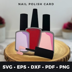 Vernis à ongles carte d'anniversaire svg, svg de carte d'ongle, carte de salon de manucure svg, svg de carte de journée de spa, manucure carte d'anniversaire svg, svg de carte d'anniversaire pédicure