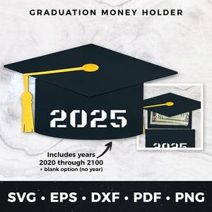 2024 卒業式マネーホルダー svg、DIY 卒業カード、ギフトカードホルダー、卒業キャップ SVG、卒業帽子カットファイル、DIY 卒業カード pdf eps