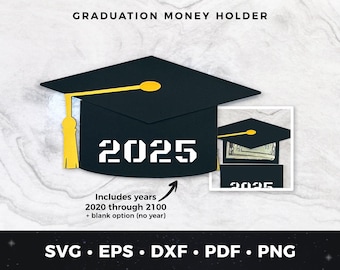 Porta-dinheiro de formatura 2024 svg, cartão de formatura faça você mesmo, porta-cartão-presente, boné de formatura SVG, arquivo de corte de chapéu de formatura, cartão de formatura faça você mesmo pdf eps