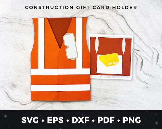 Construction Gift Card Holder svg, Building Card png, DIY Construction Card, Contractor Gift, Hard Hat svg, Builder Birthday Card pdf, Build