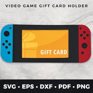 Porta carte regalo per videogiochi in formato svg, Porta carte regalo per Switch in formato SVG, File di taglio per porta carte regalo, Carta regalo di compleanno, Scheda per videogiochi fai da te in formato SVG