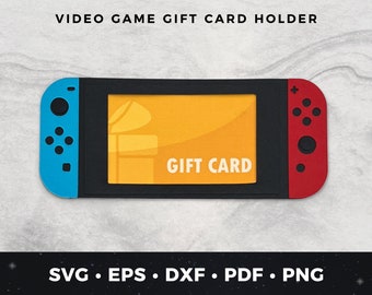 Video Game Gift card Holder svg, Switch Gift card holder SVG,  Gift Card Holder Cut File, Birthday Gift Card, DIY Video Game Card Svg