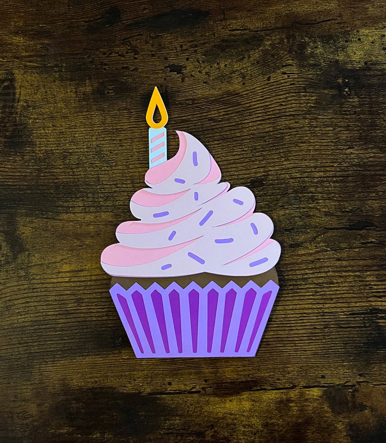 Cupcake Gift Card Holder Svg Birthday Giftcard Holder Svg Etsy