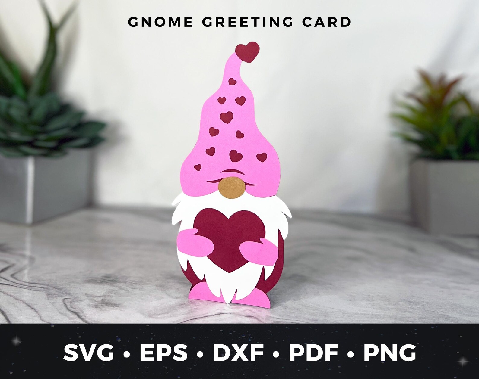 Cute Valentine's Gnome Card