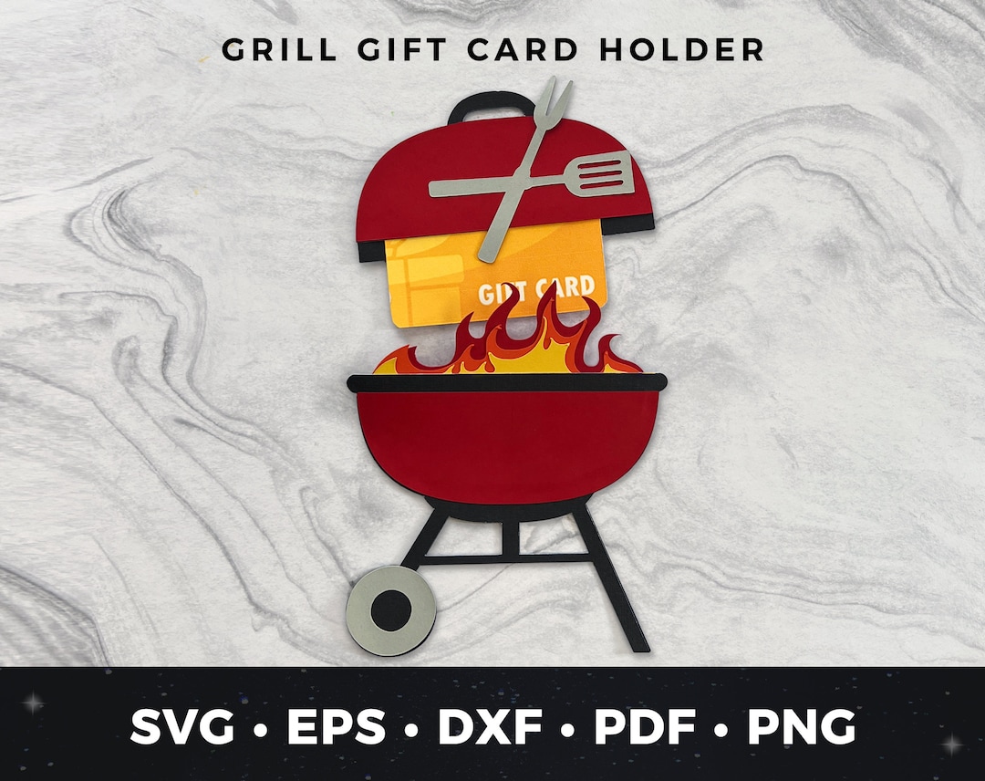 Grill Gift Card Holder Svg, Grill Card Svg, Father's Day Card Svg, Dad