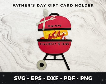 Father's Day Gift Card Holder svg, Father's Day Grill Card svg, Father's Day Card svg, Dad Gift svg, Best Dad Ever svg, Grill Gift Card svg