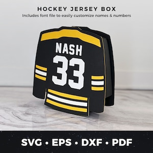 Svg de boîte de faveur de maillot de hockey, cadeau d'équipe de hockey, boîte de faveur de hockey svg, boîte de faveur de hockey bricolage, boîte cadeau de maillot de hockey svg, svg cadeau de hockey
