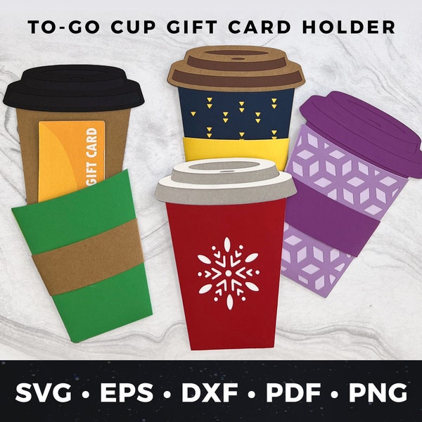 To go Coffee cup Gift Card Holder svg, Coffee Giftcard Holder svg, DIY Card, Coffee Cup Gift Card Holder, DIY Paper Gift Card Holder, Coffee