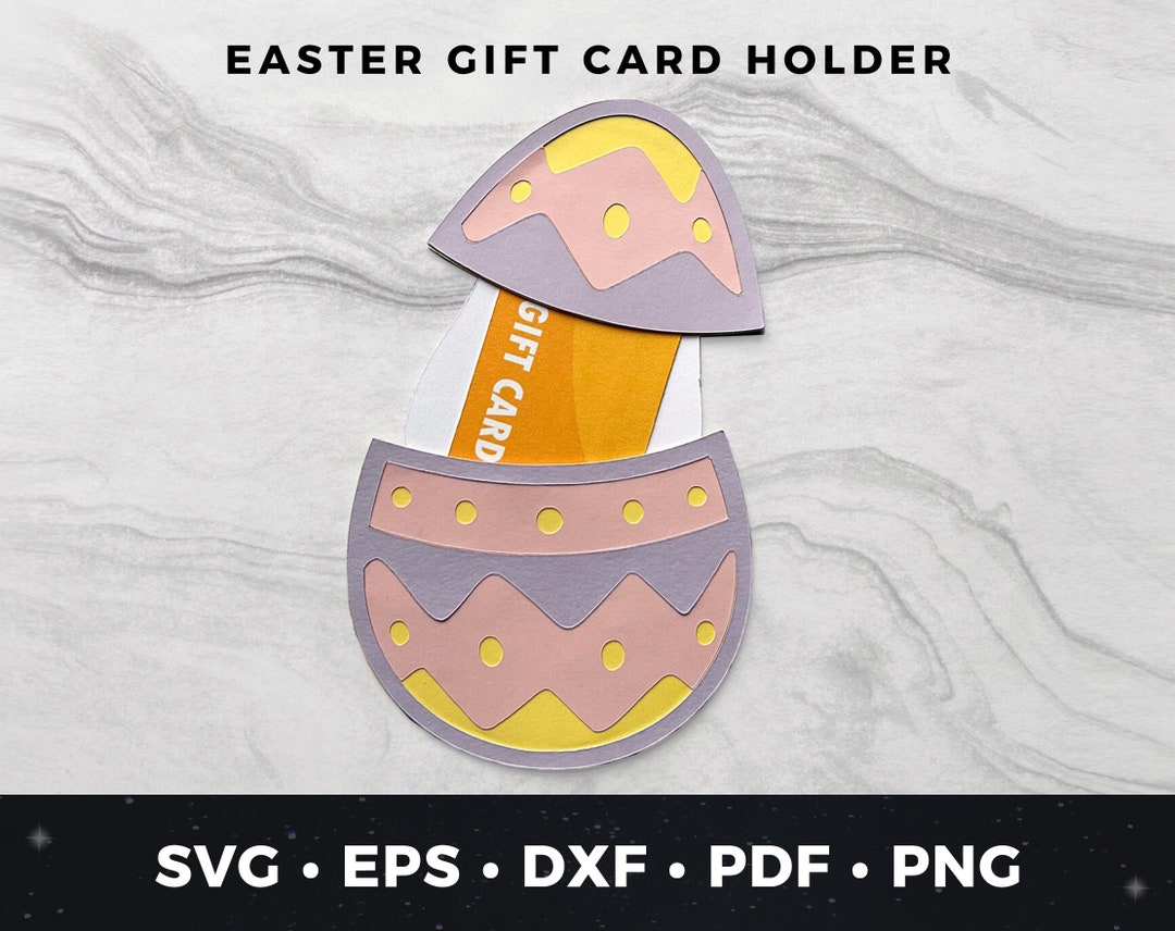 Easter Egg Gift Card Holder Svg Easter Bunny Egg Svg DIY Etsy