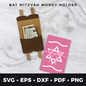 Bat Mitzvah Money Holder, DIY Bat Mitzvah Card, Bat Mitzvah svg, Bat Mitzvah Cut File, Cricut Project, Bat Mitzvah Gift Card svg, Torah