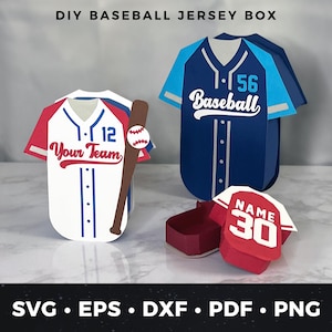 Baseball Favor Box svg, Baseball Jersey Geschenkbox svg, Baseball-Team Geschenkboxen, DIY Baseball Favor Box, Baseballtrainer Geschenkbox svg