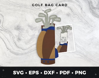 Golf Birthday Card Template, Father's Day Golf Card, Golf Birthday Card, Birthday Card Download, DIY Golf Card, Unique Golf Card, Golf svg