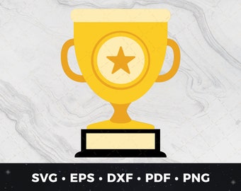 Trophy Vector, Trophy Clip Art, Trophy svg, Trophy png, Cute Trophy Vector, Trophy Cut File, Prize svg, Prize Vector, Winner svg, Winner png